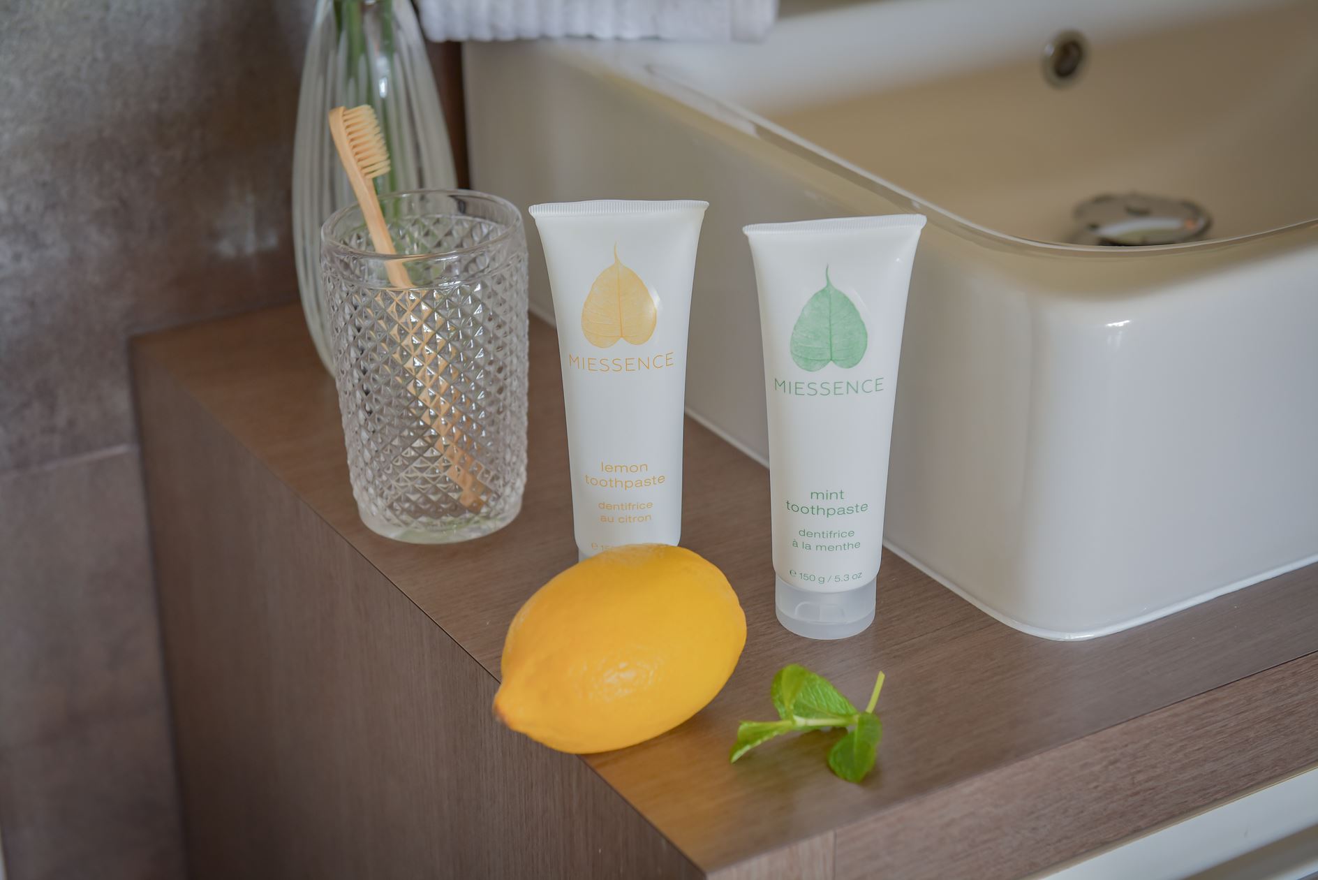 Miessence Mint toothpaste a Lemon toothpaste Organic Skin Care